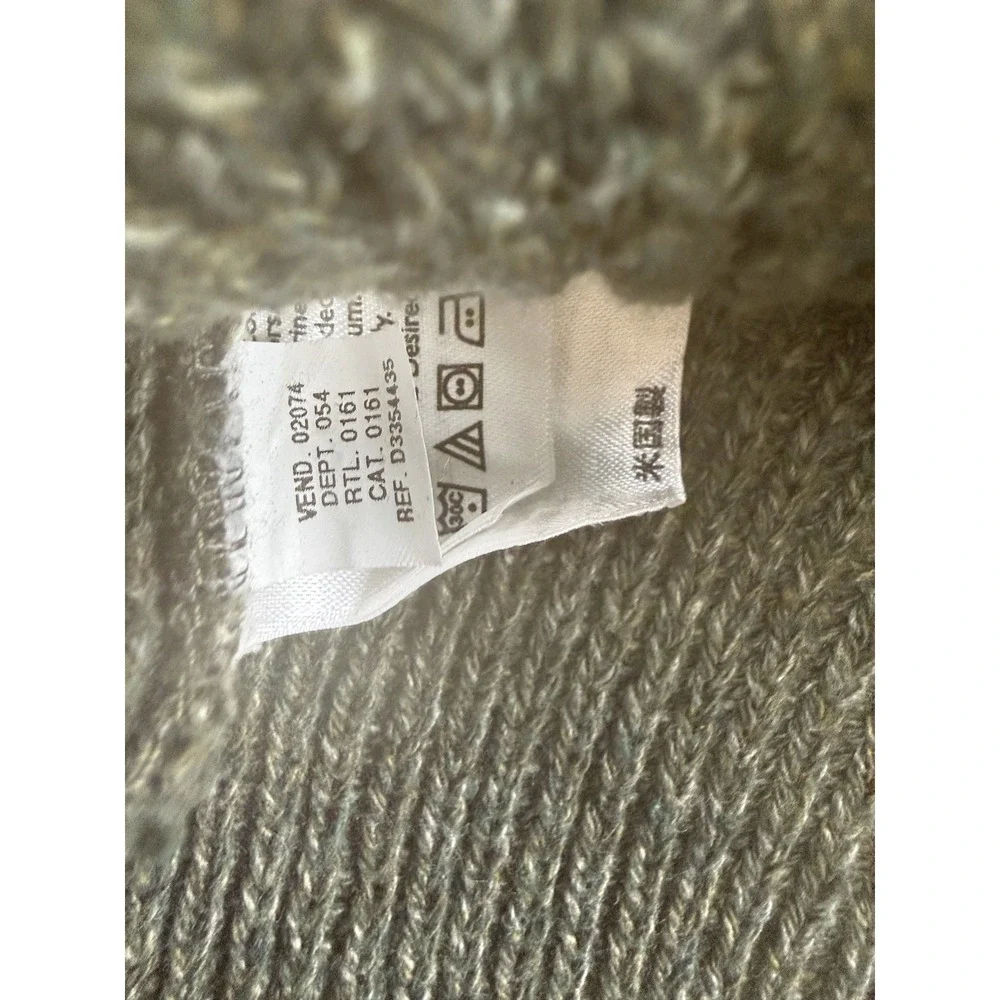 Eddie Bauer Mens LRG Olive Green Rib Knit 1/4 Zip Sweater USA Made‎ Cotton Blend